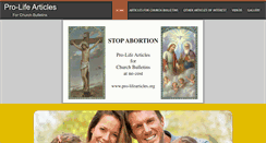 Desktop Screenshot of pro-lifearticles.org